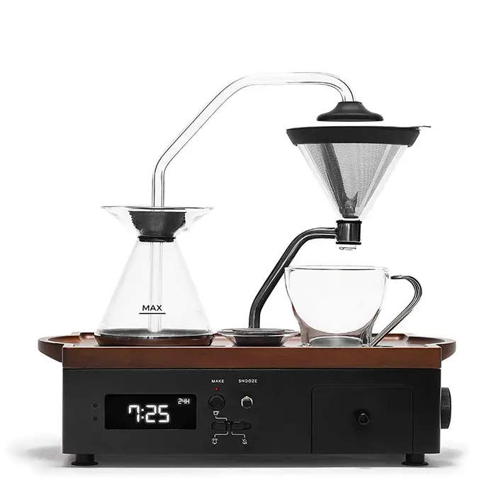 bariseur coffee clock in black