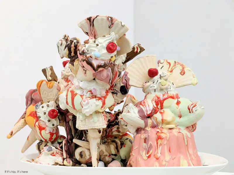 Anna Barlow's ceramic sculpture of an ice cream sundae