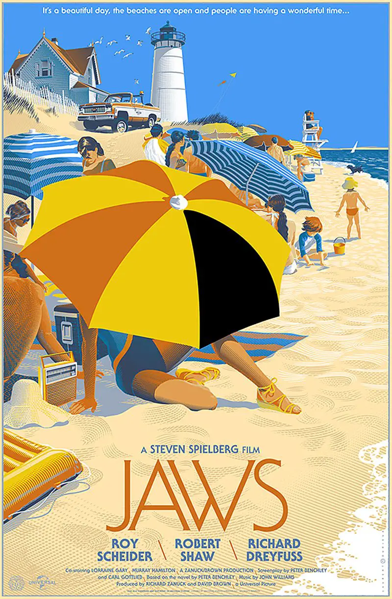 JAWS Chardonnay label by Laurent Durieux