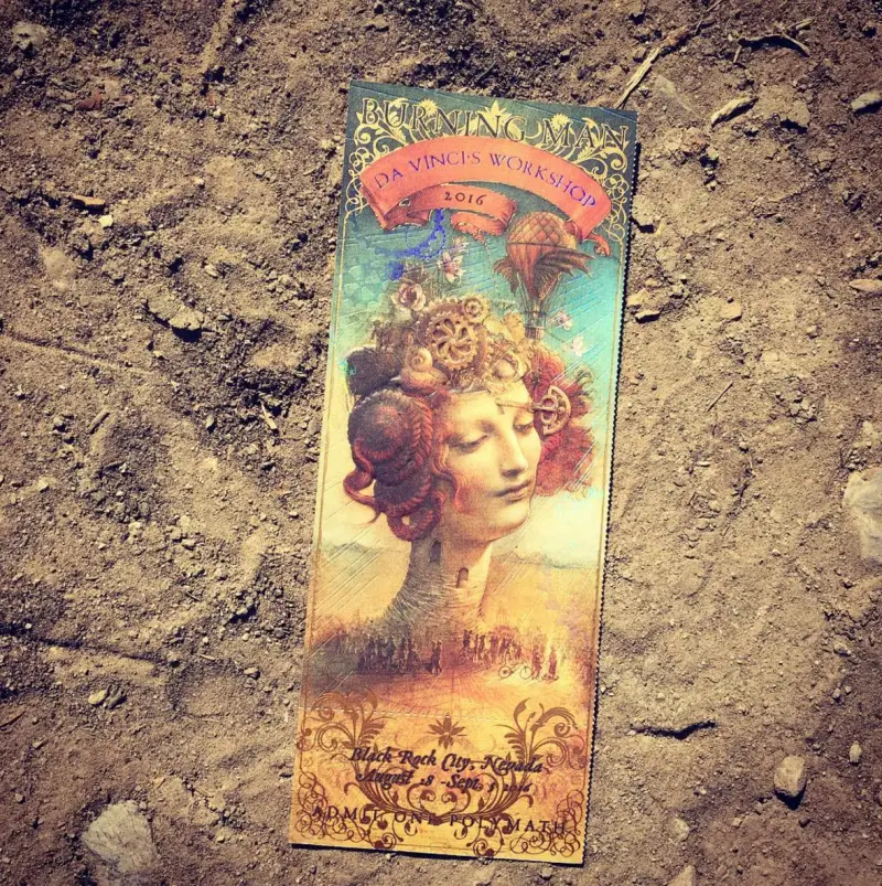 burning man ticket art 2016 