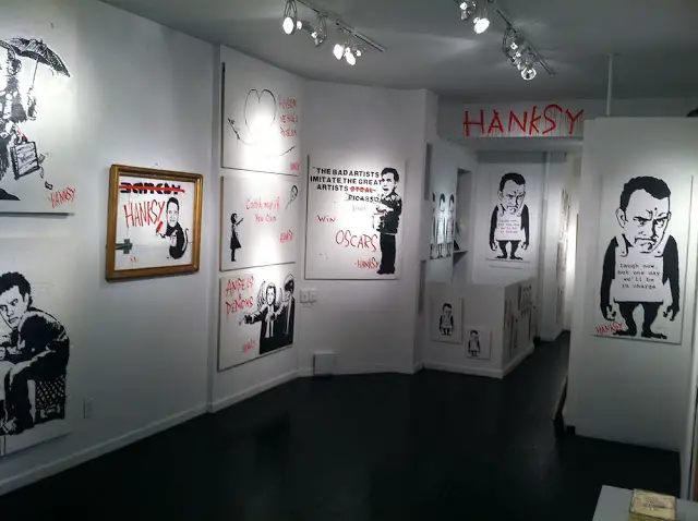Hanksy's first show at Krause Gallery, 2012