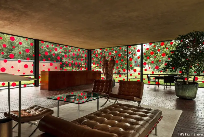 mid-century modern glass house