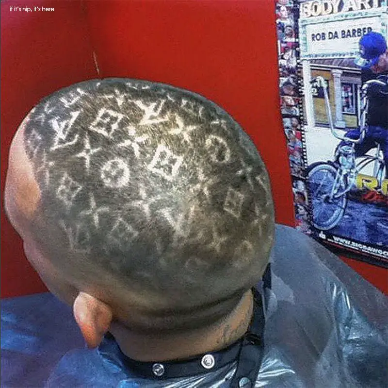 LV monogram buzz cut