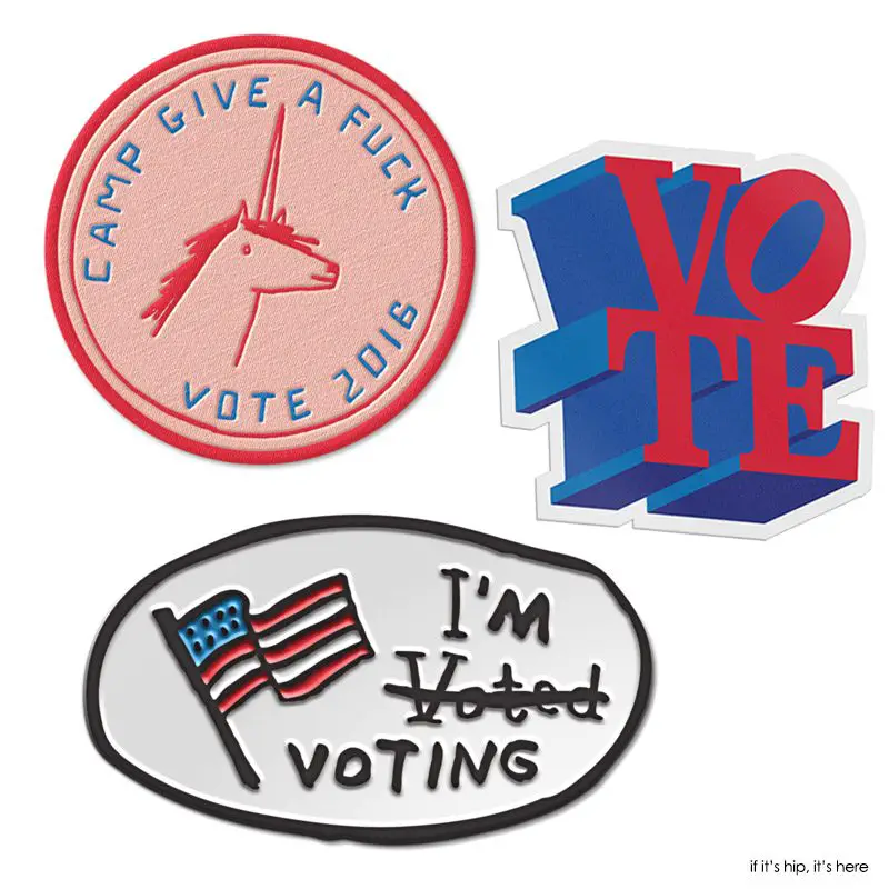 vote patches and stickers