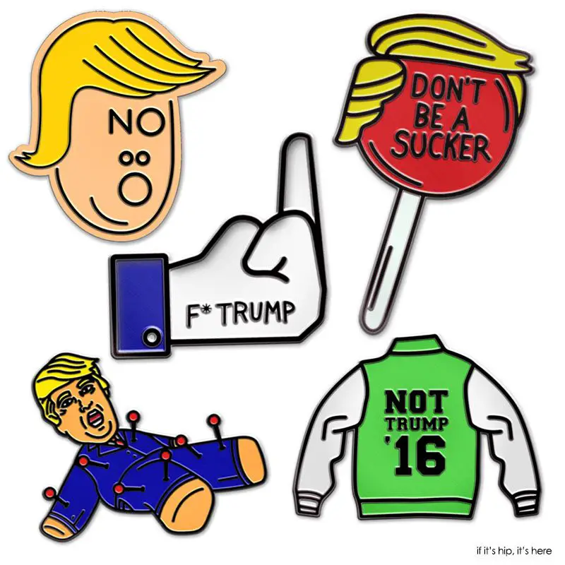 anti trump enamel pins