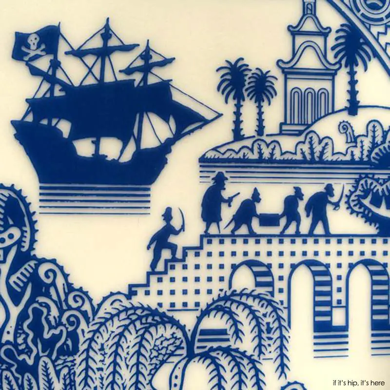 detail from Pirates plate