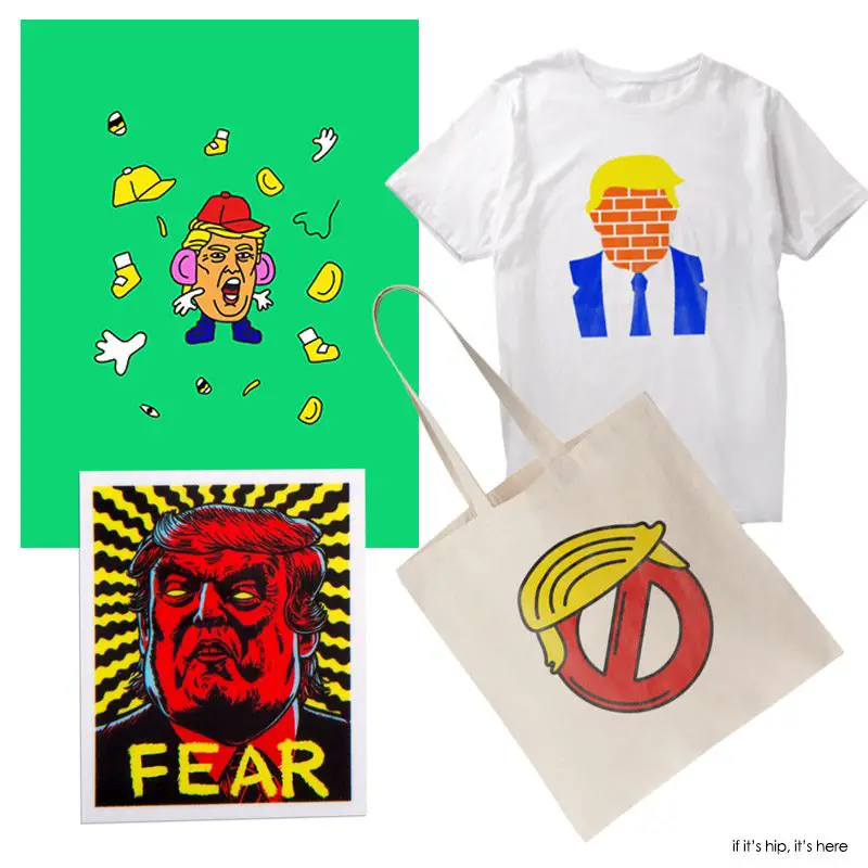anti-trump Posters, Tees, Stickers and Totebags
