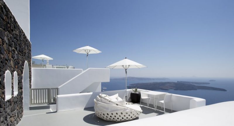 newly remodeled Santorini hotel