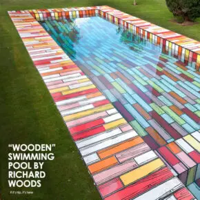 Richard Woods “Wooden” Swimming Pool At Albion Barn