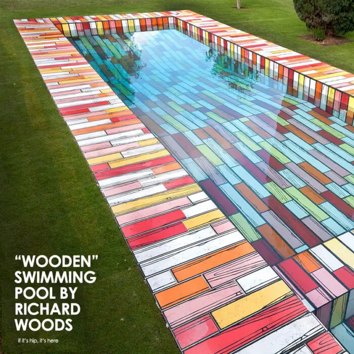 Read more about the article Richard Woods “Wooden” Swimming Pool At Albion Barn