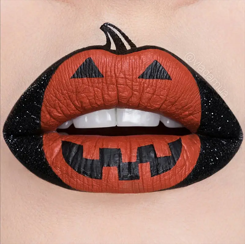 jack-o-lantern lip art