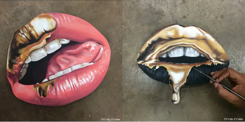 jeremy biggers lip paintings