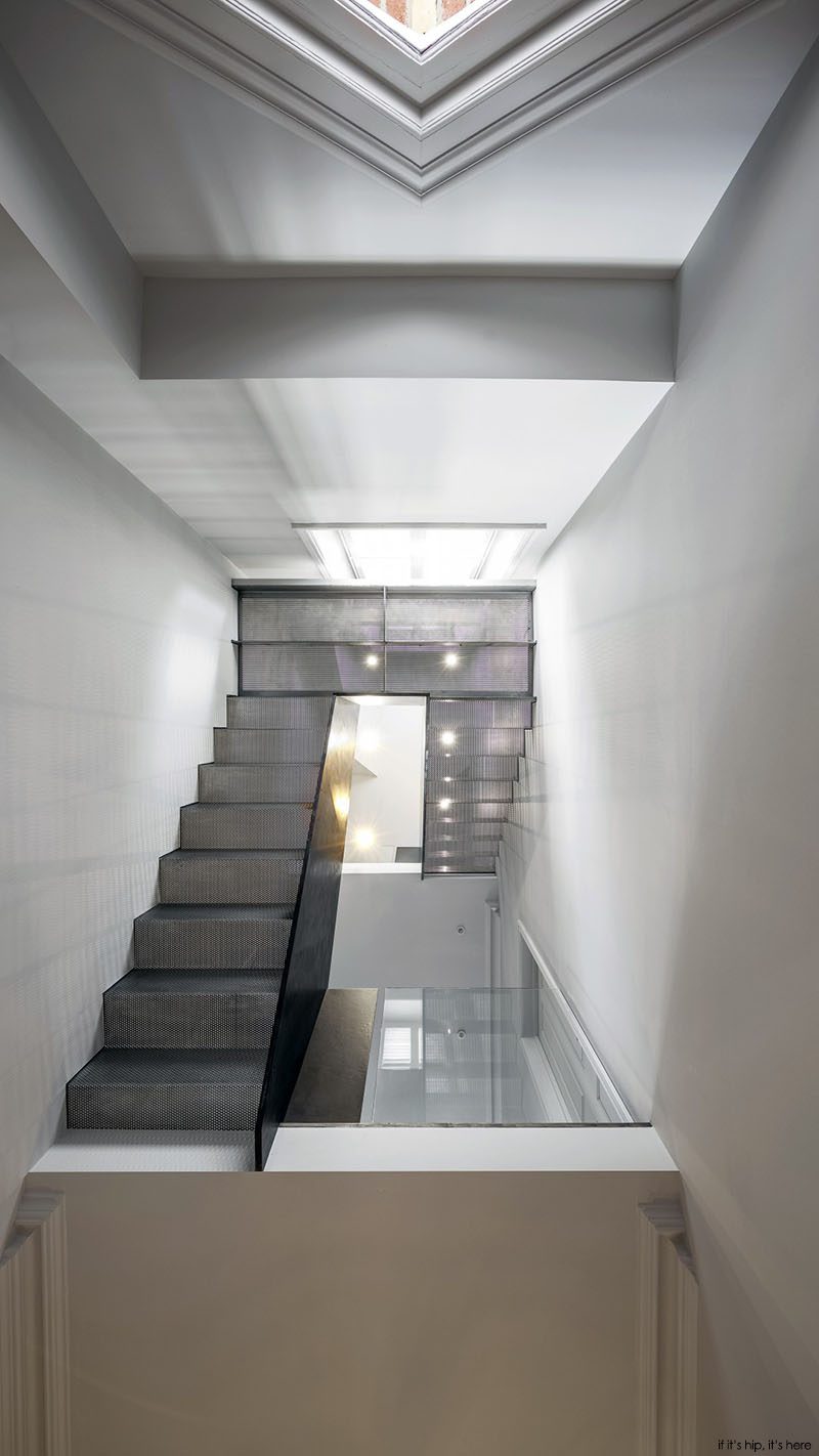 metal mesh stairwell