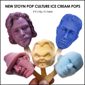 More Stoyn Pop Culture Ice Cream Pops: Jon Snow, Mark Zuckerberg & 80s Horror Icons.