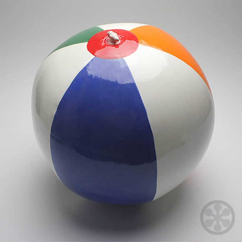 ceramic beach ball sculptures