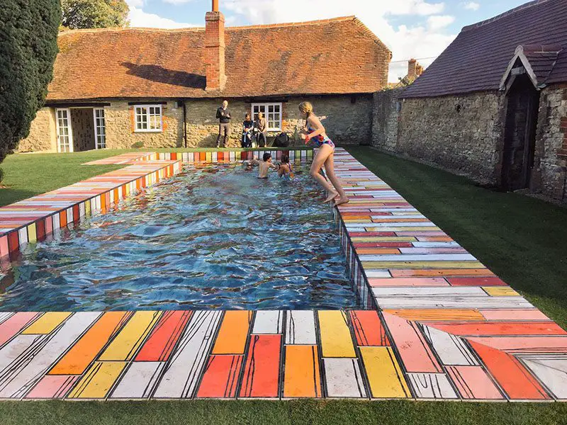 custom pool by artist richard woods