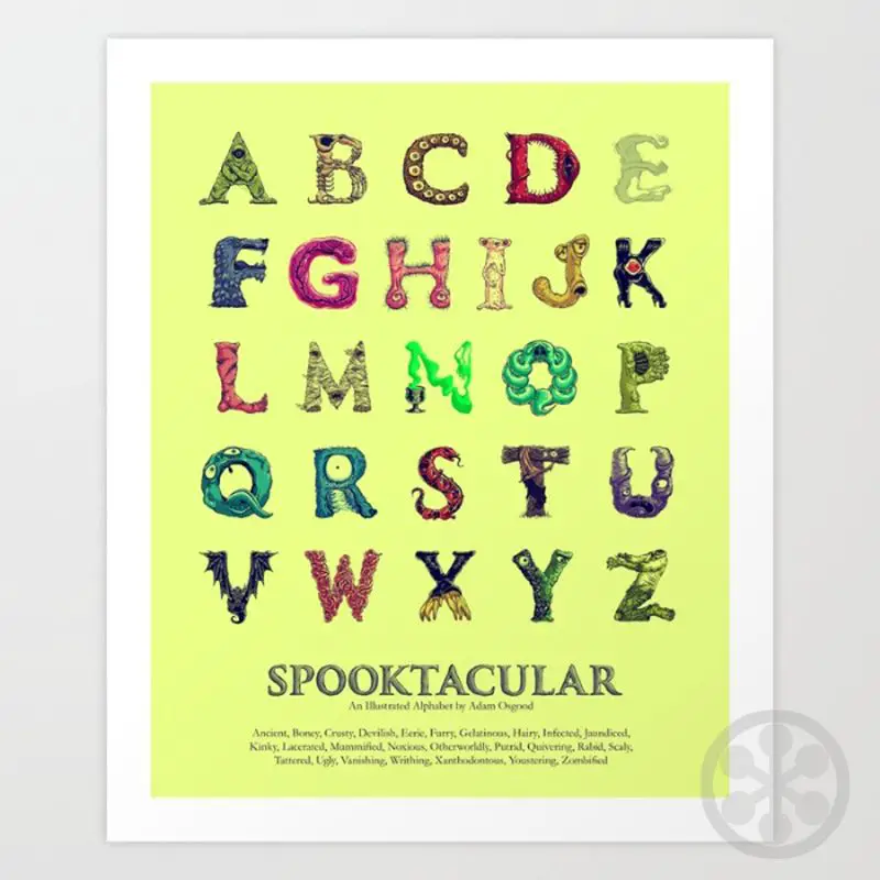 spooktacular alphabet poster