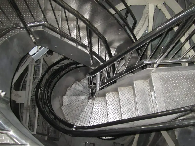 The double helix stairs leading to the Statue’s crown