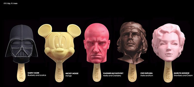 The original set of Pop Icon Ice Cream Pops by Stoyn