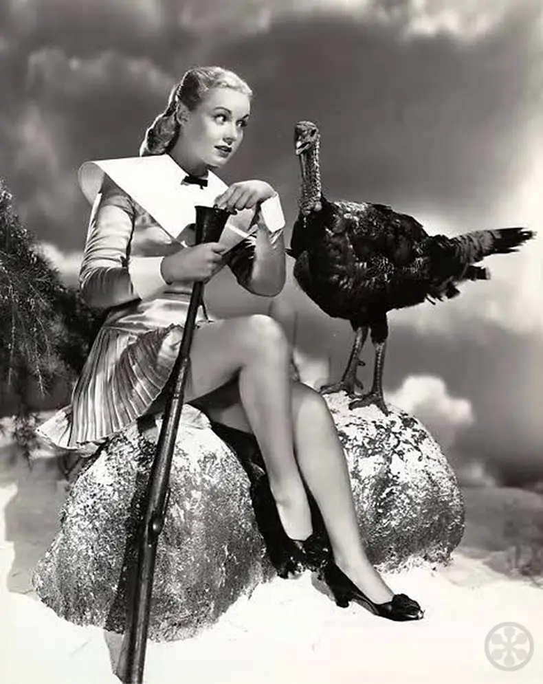 vintage Hollywood Thanksgiving photo Angela Greene