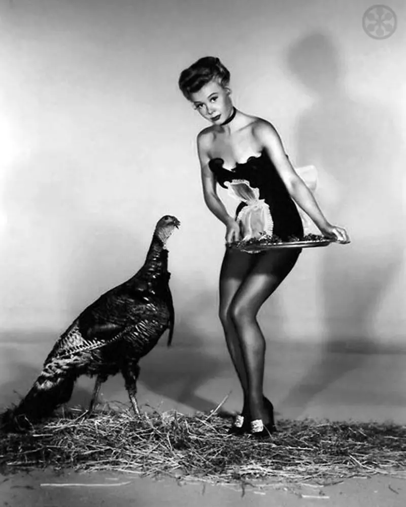 Vera Ellen vintage Hollywood Thanksgiving photo