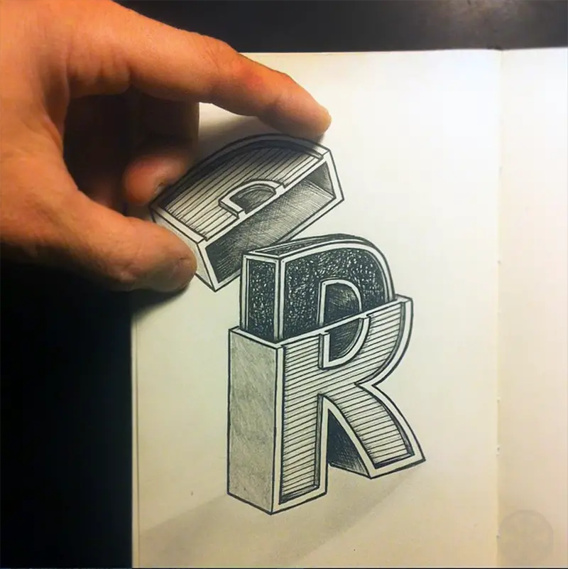 hand drawn illusions