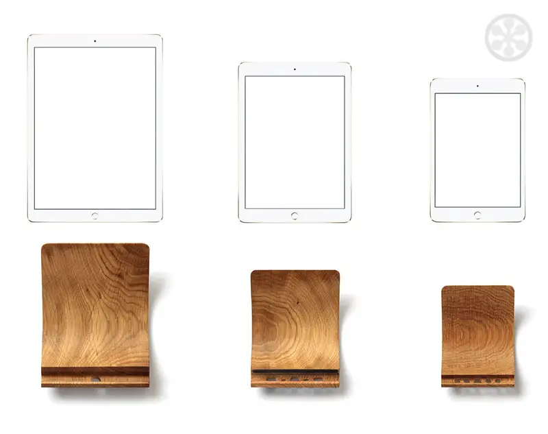 wood ipad holders