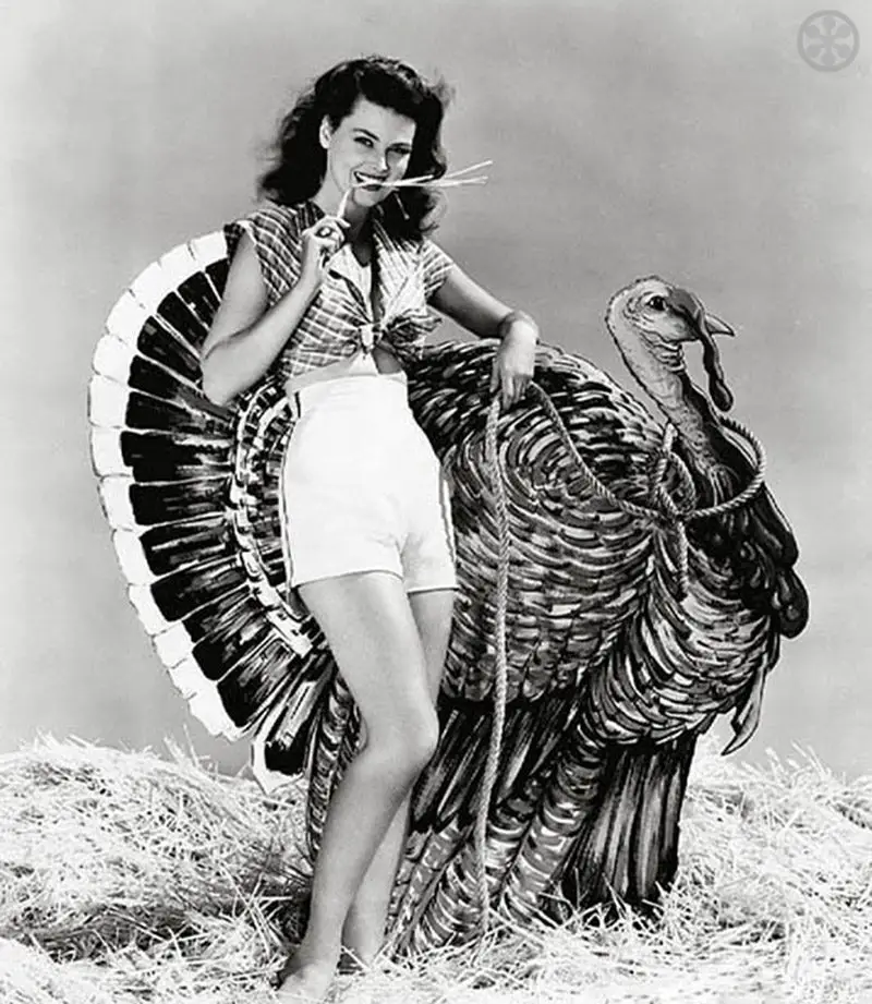 Dusty Anderson vintage Hollywood Thanksgiving photo