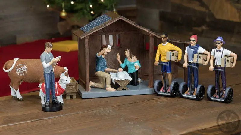 hipster nativity set