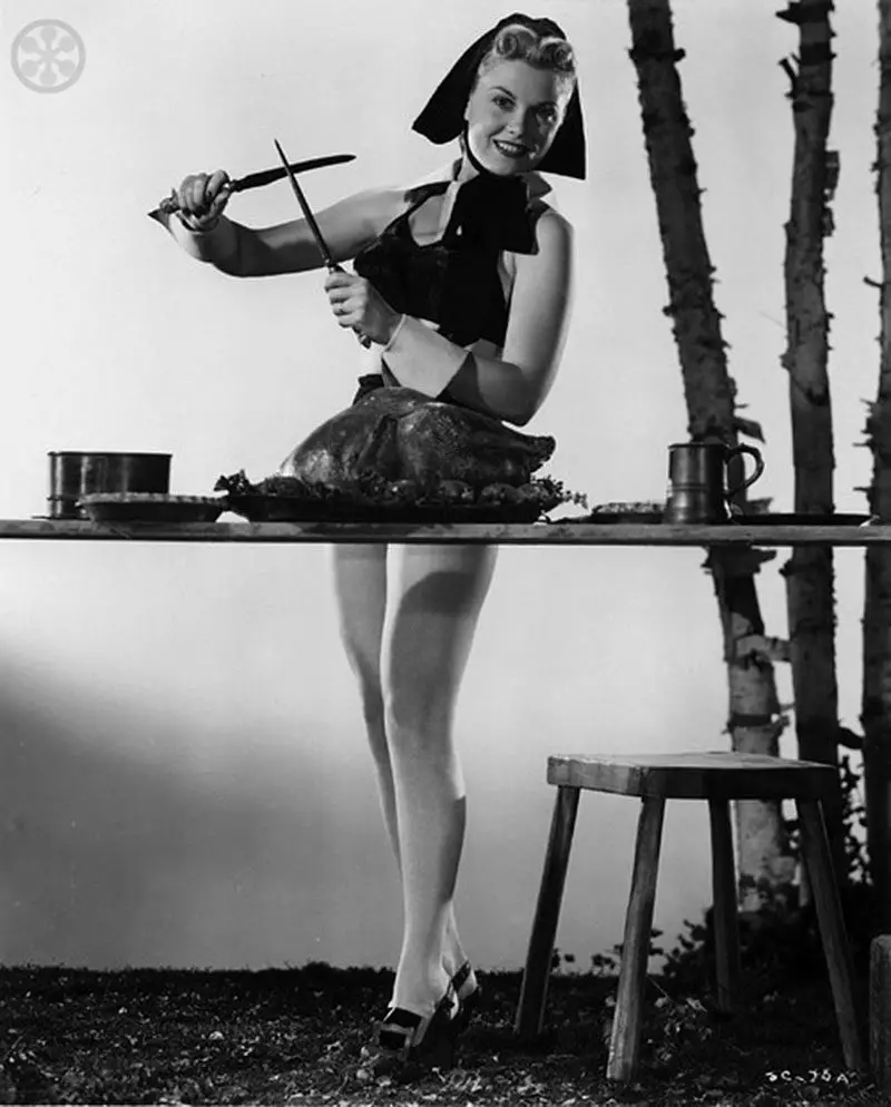 vintage Hollywood Thanksgiving pin ups