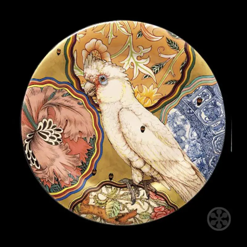 bird dinner plates cockatoo