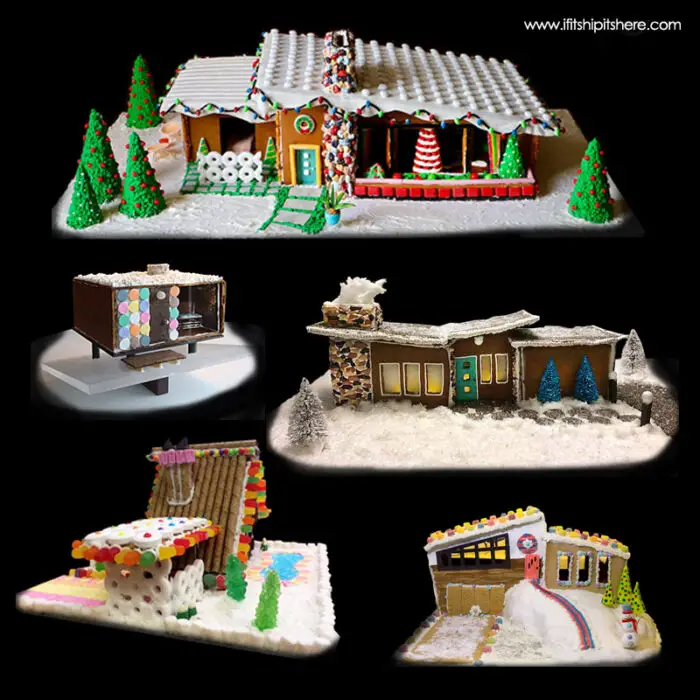 Mid-Century Modern Gingerbread House Competition Winners