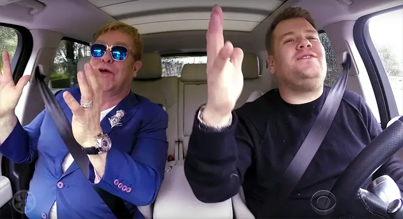 James Corden and Sir Elton John