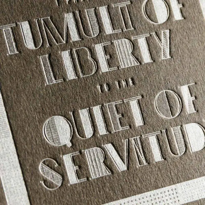 Creative Manifesto Letterpress Calendar