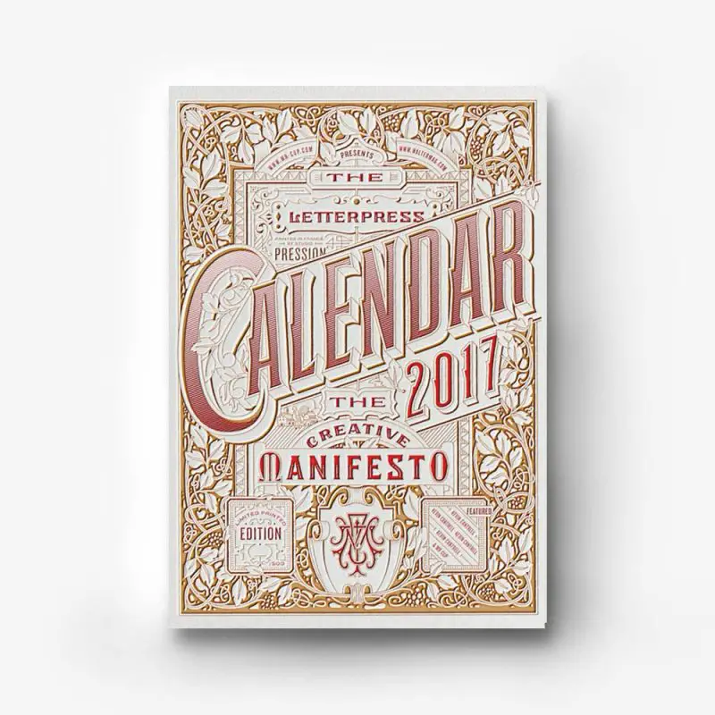 Creative Manifesto Letterpress Calendar