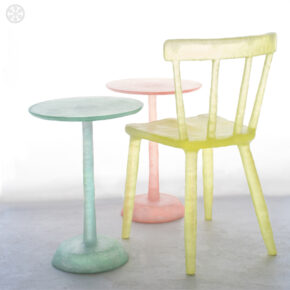 Translucent Icy Pastel Furniture Made from Recycled Plastic