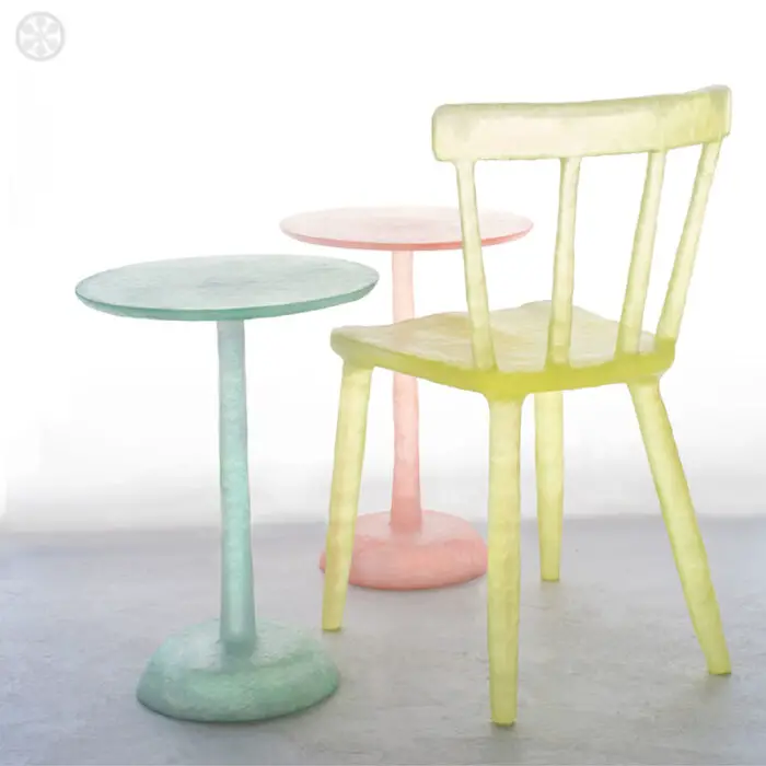 Read more about the article Translucent Icy Pastel Furniture Made from Recycled Plastic