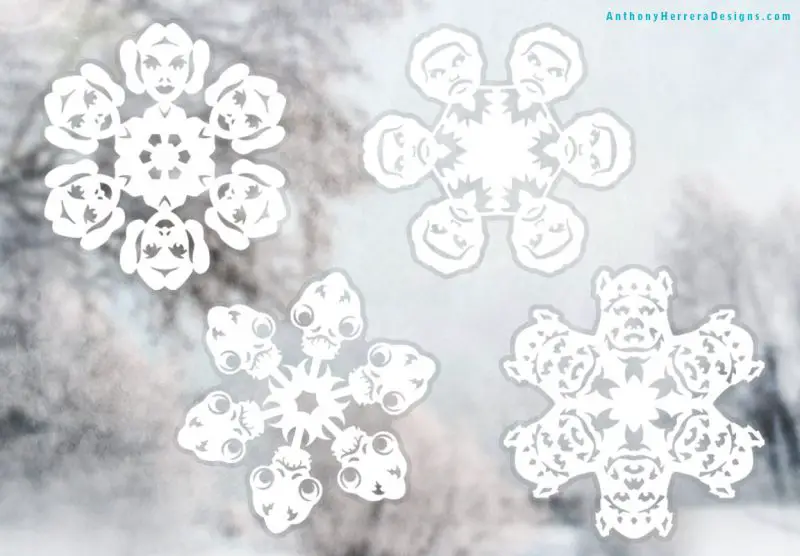 star wars snowflake window clings