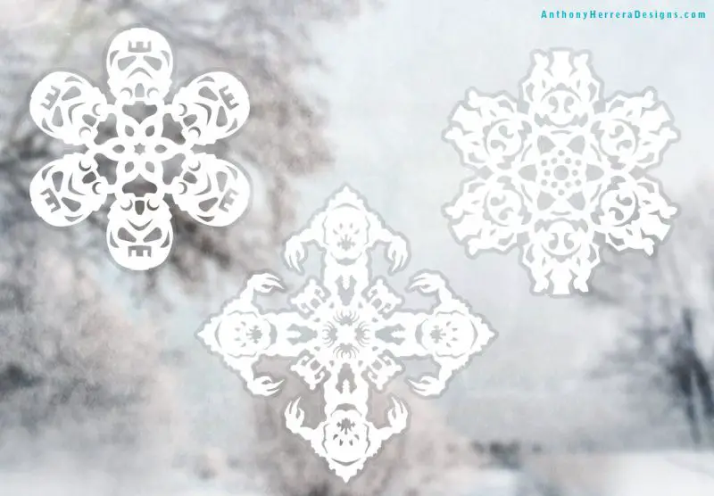 snowflake window clings