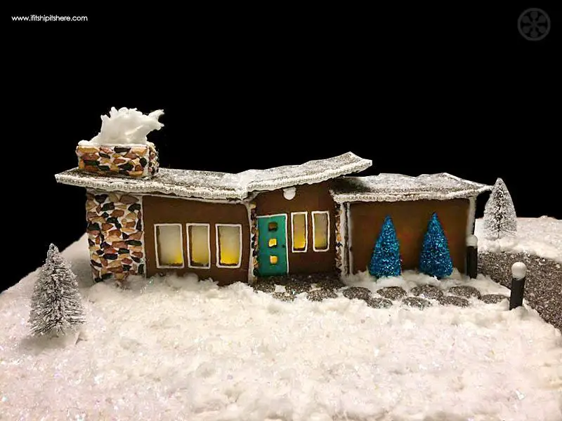 midcentury modern gingerbread house winner