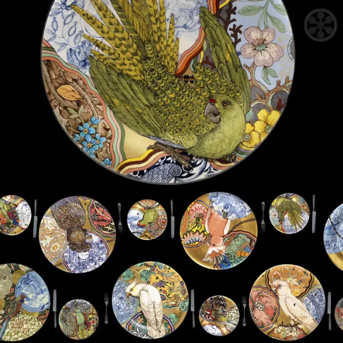 Read more about the article Ceramicist Stephen Bowers Serves Up Parrots on Plates With His Camouflage Series