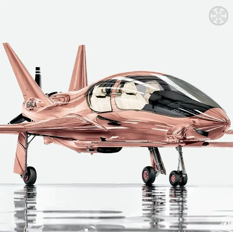 rose gold-played private plane