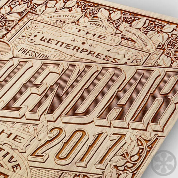 Read more about the article Creative Manifesto Letterpress Calendar With Wood Engraved Cover
