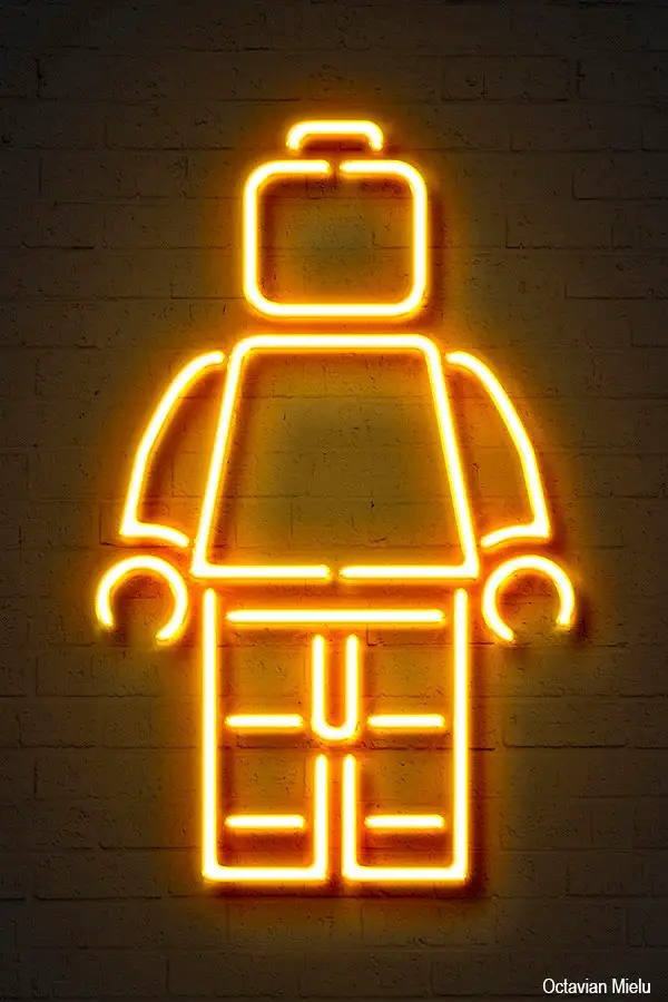 lego minifig neon part print