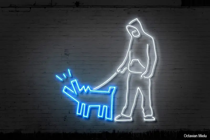 haring Neon-Like Art Prints