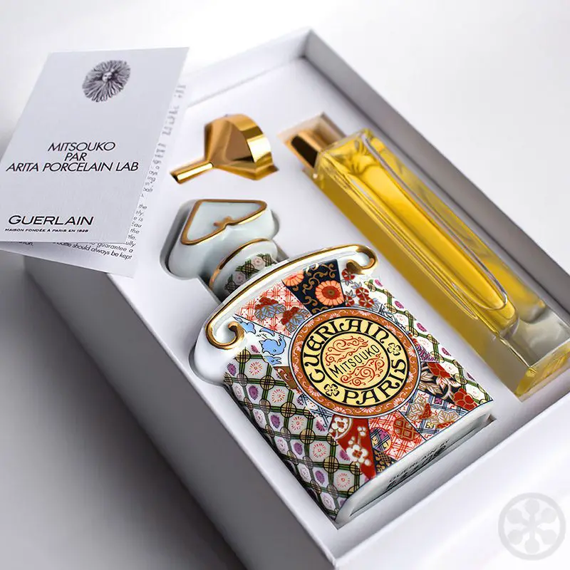 Limited Edition Porcelain Mitsouko Bottle for Guerlain