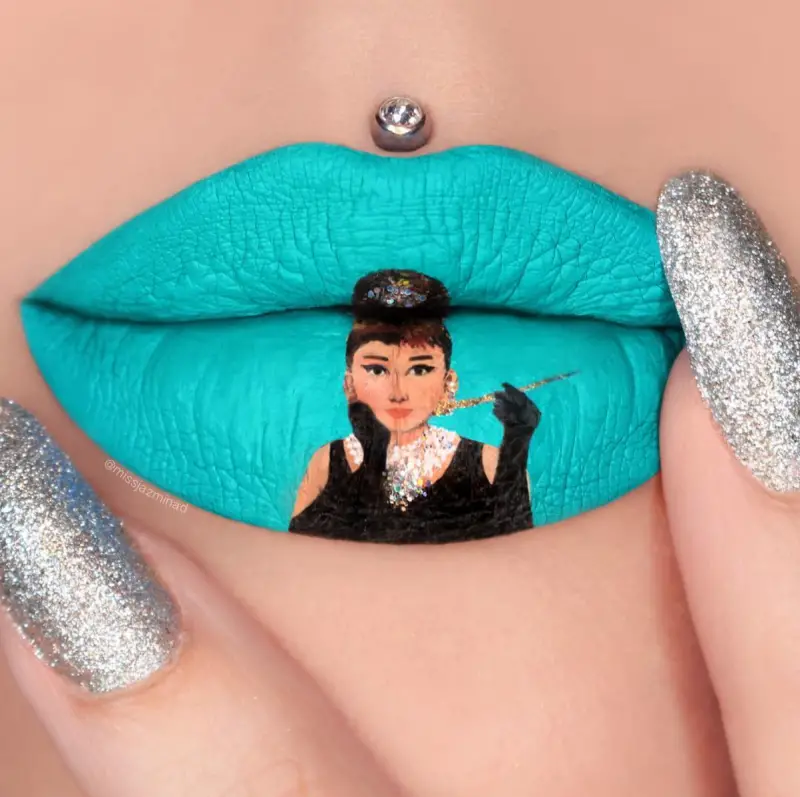 breakfast at tiffany's lip art