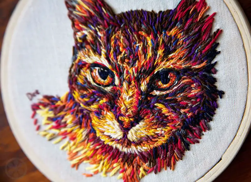 custom cat embroidery