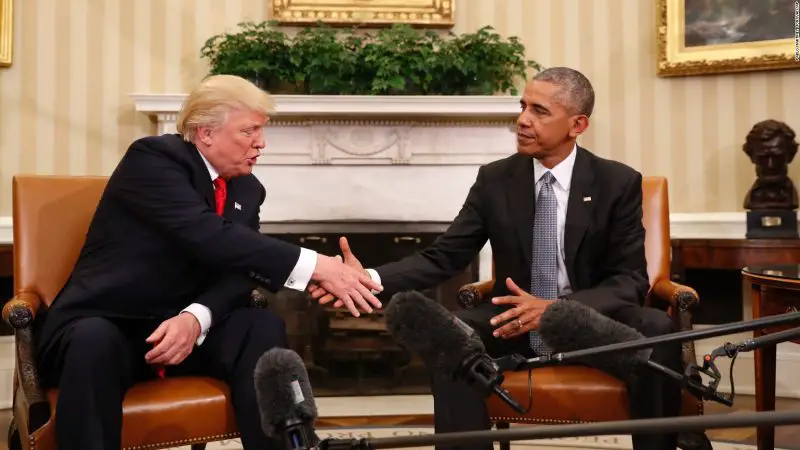 President Obama welcomes President-Elect Donald Trump