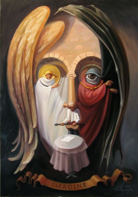John Lennon Imagine painting portrait
